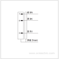 M12 female angle shielded 3 pin assembly